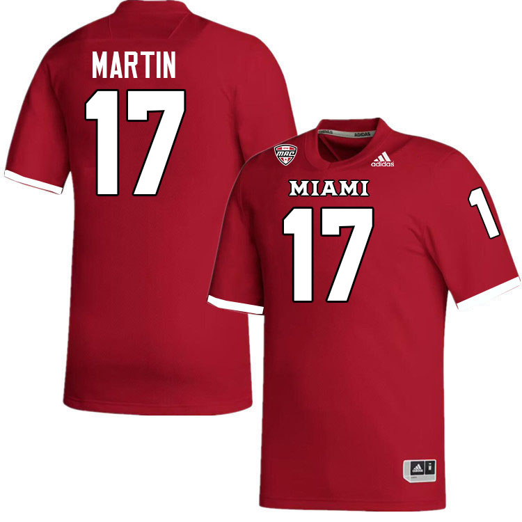 Miami University Redhawks #17 Kaleb Martin College Football Jerseys Stitched-Red